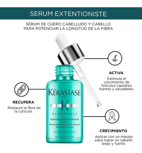 Kit Tratamiento Para Cabello Dañado Debilitado y Procesado Kérastase Extentioniste Shampoo Bain 250 Ml + Serum 50ml