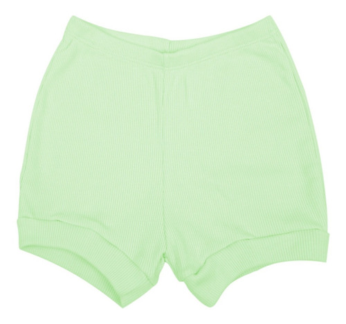 Roupa Bebê Conjunto Regata E Shorts Ribana Canelada Liso