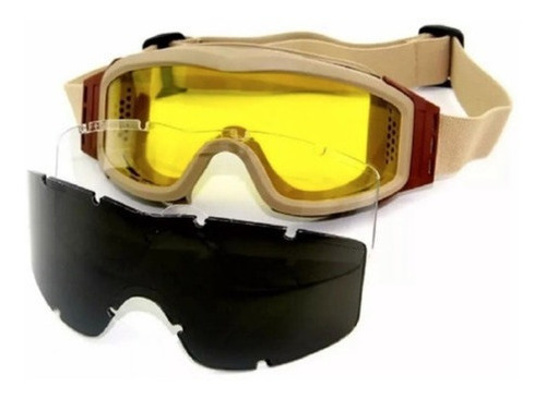Antiparras Tacticos Airsoft Gafas Paintball Tacticas 3mcs