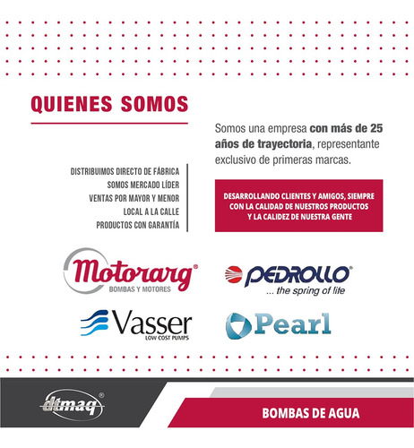 Bomba Sumergible Pozo Motorarg 4pack80 30 Mts Cable 0.8 Hp