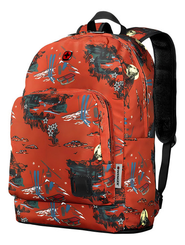 Mochila Wenger Crango Estampa Alpes Suíços Unissex Cor Laranja