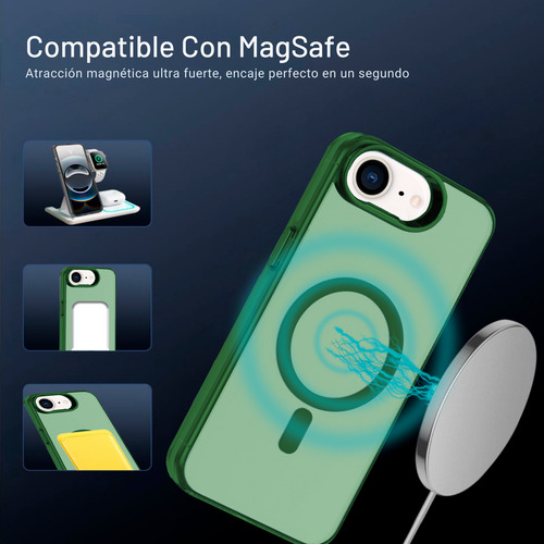 Funda Case Deluxe Para iPhone 16e Compatible Con Magsafe Verde