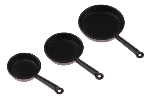 Set De Utensilios De Cocina De Y Sartenes En Miniatura Negro