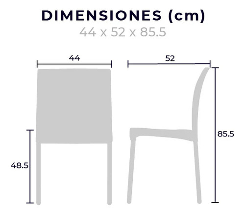 Silla De Comedor Vivanti De Polipropileno Con Proteccion Uv No Aplica Aluminio Naranja