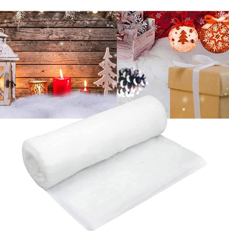 Rolo De Cobertor De Neve De Natal Falso 120cm X 33cm