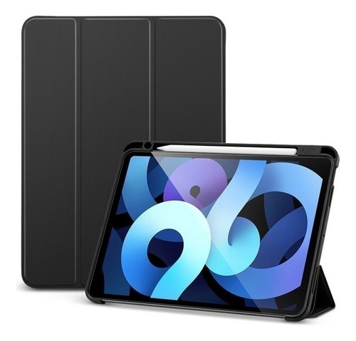 Funda Tablet Smart Cover Tpu Pu Para iPad Air 4 10.9'' 2020 Color Negro