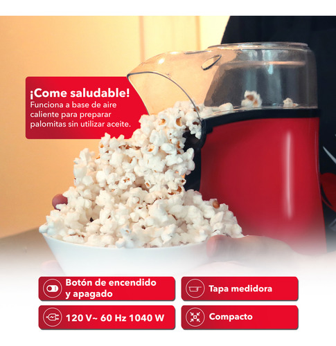 Rca Palomitero Con Tapa Medidora Rc-1025