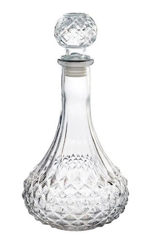 6 Licorera De Vidrio Cristal Botella Arcadia Mediana 500ml