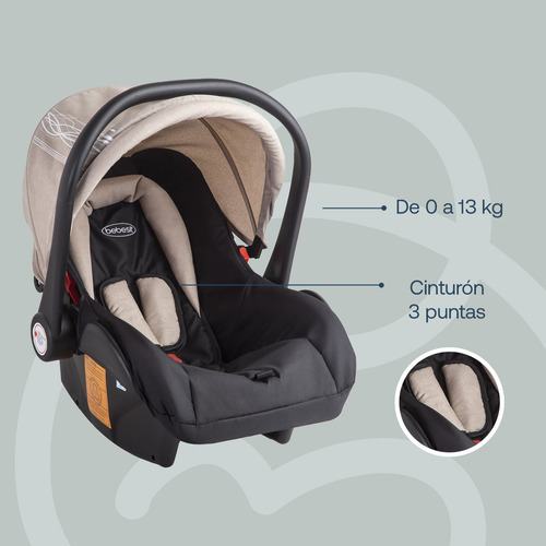 Carriola Portabebe Nomad Baston Plegable Color Beige Bebesit