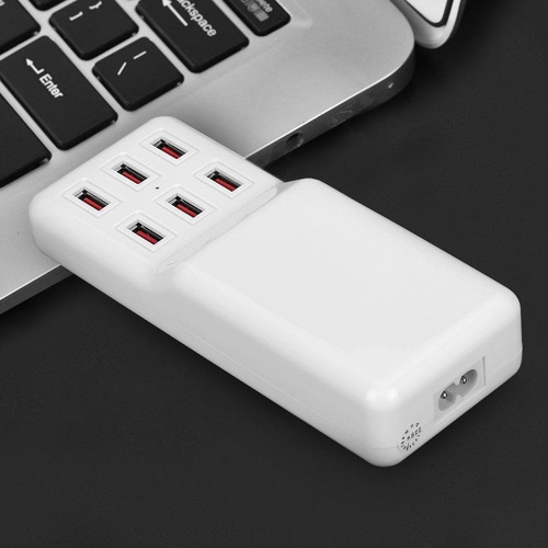 Hub Zapatilla 6 Puertos Usb Cargador 5v 12a 220v Premium