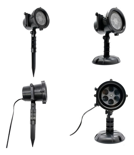 Espeto Led Natal 12 Desenhos Natalinos E Pontos De Luz Ip65 Carcaça Preto Luz Rgb 110v 220v (bivolt)