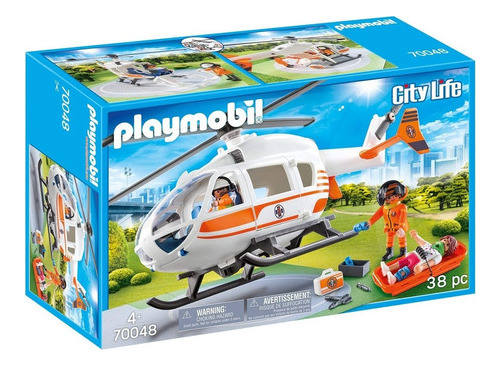 Helicóptero De Rescate City Life Playmobil 70048