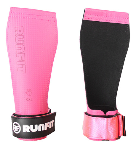 Par Calleras Sin Magnesio Hand Grips Runfit Ultra Crossfit Color Rosa Talla Xxl