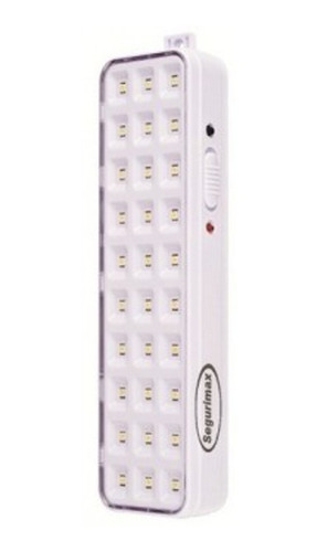 Luminária de emergência Segurimax 23957 LED com bateria recarregável 110V/220V branca