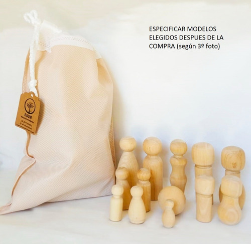 Pack 26 Peg Dolls C/ Bolsa De Guardado Vincores Constelacion