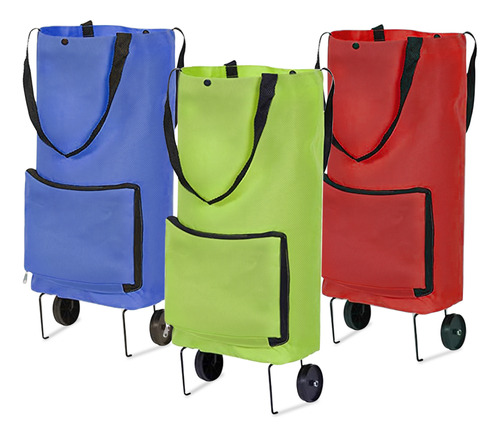 Carro Carrito Feria Plegable Bolso Con Ruedas