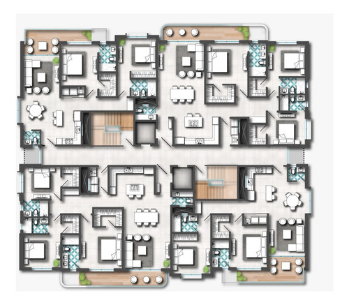 Apto 3cer N, Torre Moderna Santiago, 2hab, 2.5b, Piscina