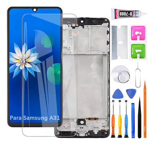 Pantalla para Samsung A31 A315f A315g Incell con Marco color negro