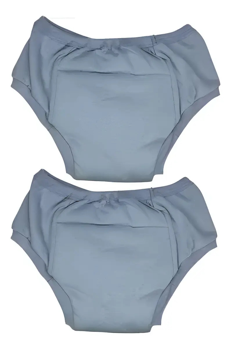 Cueca Calcinha Treinamento Desfralde Juvenil Kit 2und Cinza Tamanho 16