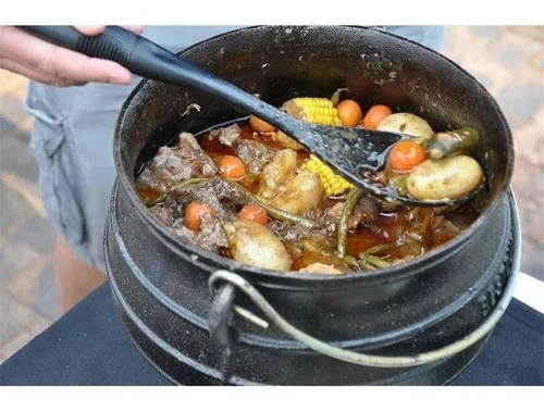 Olla De Hierro Fundido Fundición 3 Patas Y Tapa 5 Lts