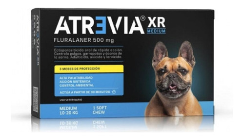 Antipulgas Y Antigarrapatas Atrevia Xr De 10 A 20 Kg