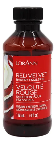 Emulsión Red Velvet Para Panadería, Botella 118 Ml.
