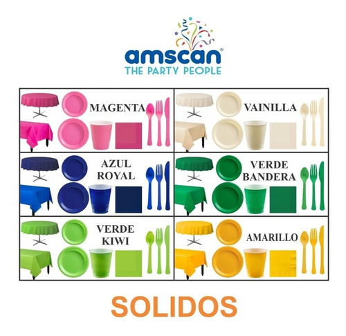 Cuchillos De Plástico Reusable Varios Colores Amscan 40 Pzas