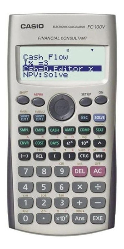 Calculadora Financiera Casio Fc200 Pantalla De 4 Líneas