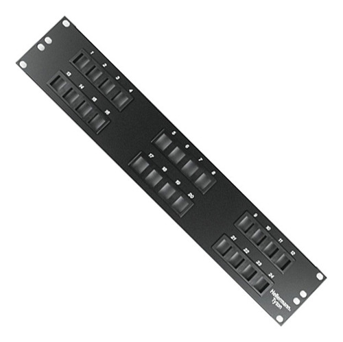 Panel De Parcheo 24 Ptos 2ur Modular (vacio) Hellermanntyton