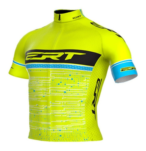 Camisa Ciclismo Curta New Elite Ert Team Blue Uv+