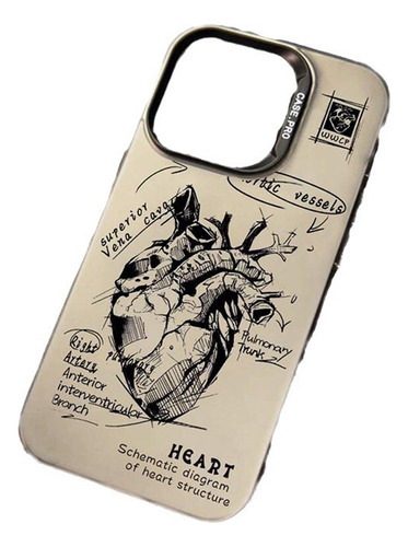 Funda Colorida Xr - Heart Sketch Para iPhone 14 Pro Max