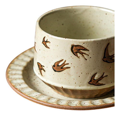 Taza De Café Con Regalo De Platillo, 300 Ml Con Asas,
