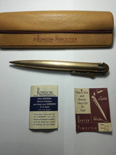 Lapiz Mina Y Encendedor, Penciliter, Ronson, Año 1940