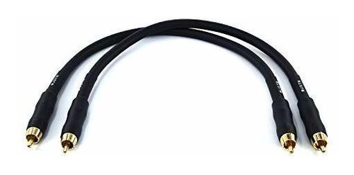 Paquete Cable Rca Wjstn 2pzas 1ft Macho A Macho -negro