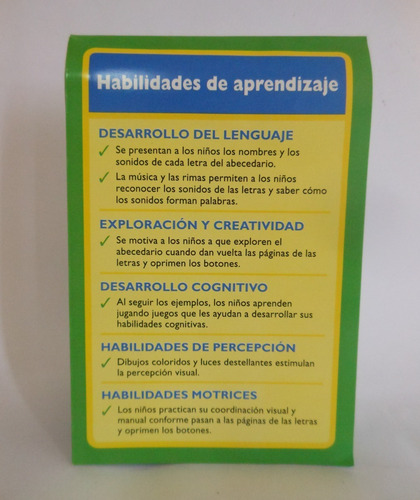 Aprende Sonido Y Forma Letras Alfabeto Abc Canciones Preesco (Usado)