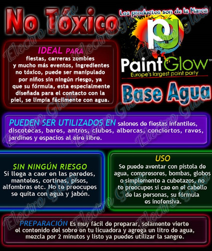 Blood Paint Neon Glow In The Dark Halloween Importada Sangre