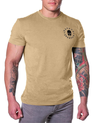 Camiseta Savage Spartan Para Hombre - American Warrior Helme