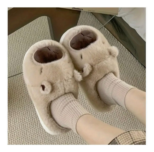 Pantuflas Capibara Niños Felpa Suave Cómodo Invierno 22-35