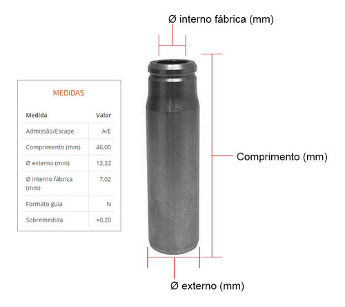 Guia De Valvula A/e - Mwm Maxxforce 4.8/7.2 Euro 5 Apos 2012