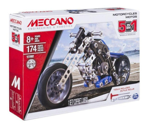 Motocicleta Meccano 5 En 1 Motocicleta 
