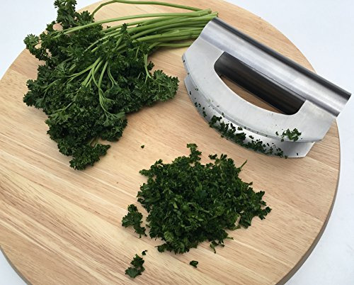 Tablero Chef Mezzaluna Chopper Chopper De Ensalada De Acero