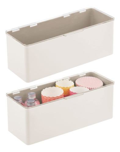 Mdesign Caja Organizadora De Plástico Para Despensa/nevera D