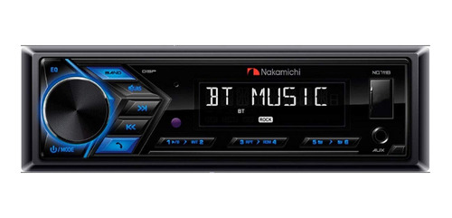 Imagen 1 de 4 de Estéreo para auto Nakamichi NQ711B con USB y bluetooth