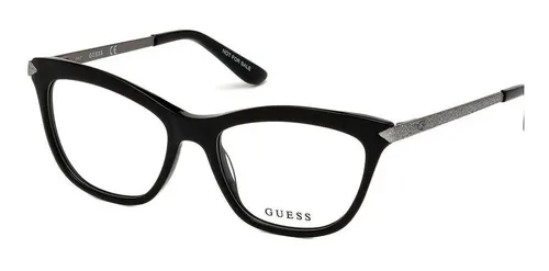 Lentes Oftálmicos Mujer Galvanizado Cat Eye Gu2655 Guess