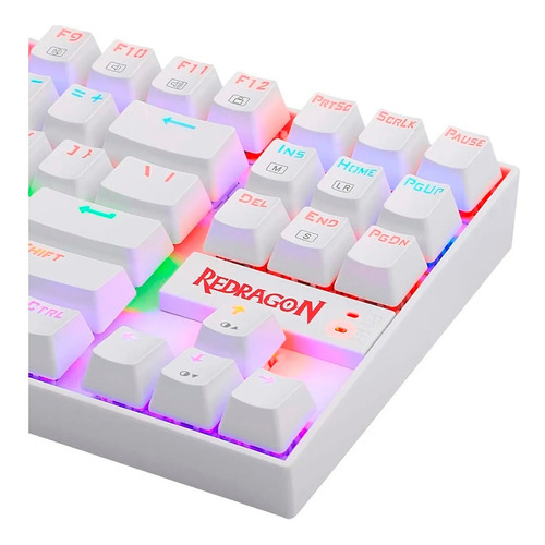 Teclado Redragon K552 Kumara 2 Mecanico Es Blanco Iluminación Rainbow