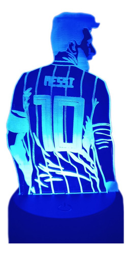 Lámpara Led Ilusión 3d Messi  7 Colores