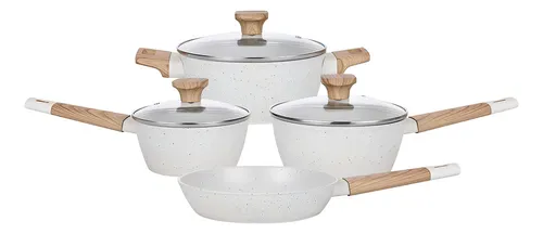 comprar Conjunto Panelas Studio Cook 5 Pçs Indução Marmol Mimo Style