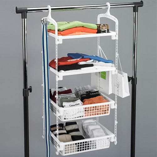 Organizador Colgante Repisas Ajustable Closet Color Blanco