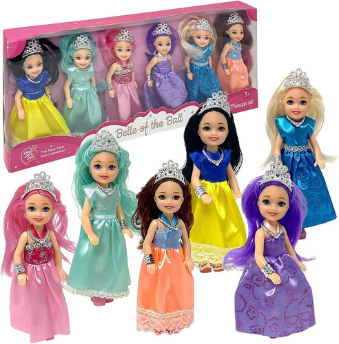 Juego De Muñequitas Con Mini Princesas Para Niñas  Pr...