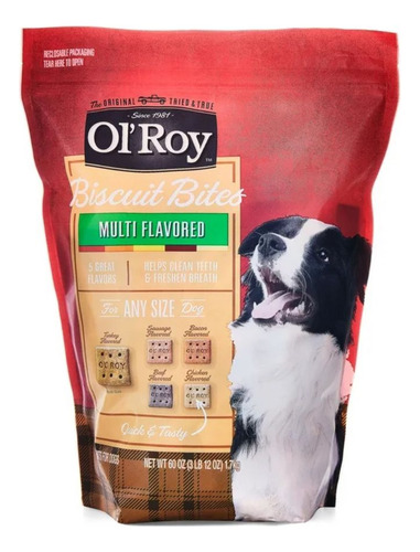 Ol' Roy Multi Flavored Snap Biscuits, Dry, 60 Oz Pouch